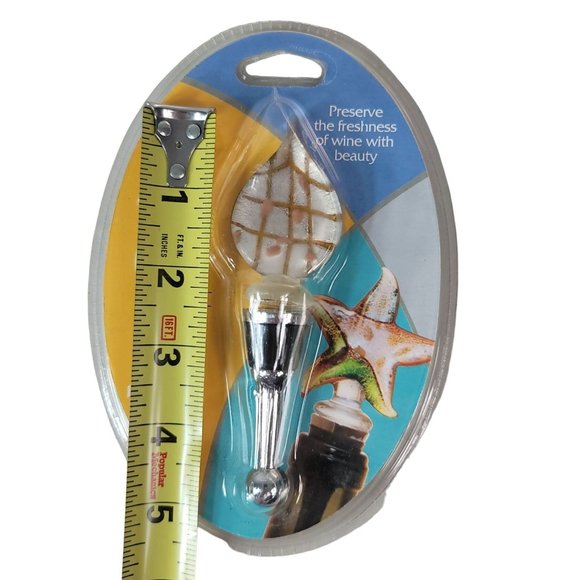 NEW LS Arts Art Glass Wine Bottle Stopper Pearlized Teardrop Leaf Stripes Dots - Picture 6 of 6